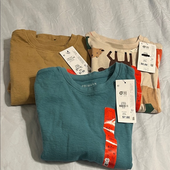 Primark Other - Primark NWT Boy’s Long Sleeve Shirt Set - teal, mustard, and Animal Print
